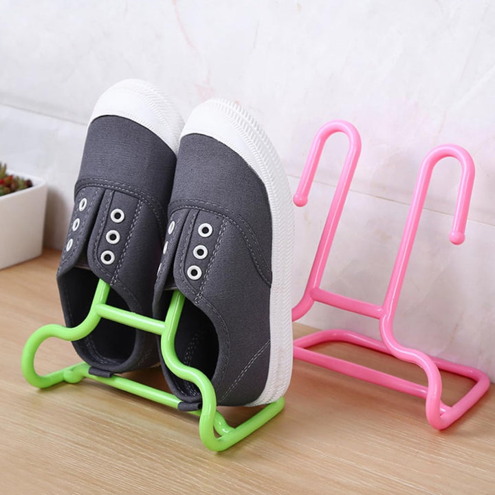 Multi-Function Shelf Drying Rack Shoe Rack Stand Hanger Shoes Hanging Storage Wardrobe Organizer Rack, Shoe Organizer Stand Closet Shoe Organizer Shoe Holder (2 Pc Set) Your Brand