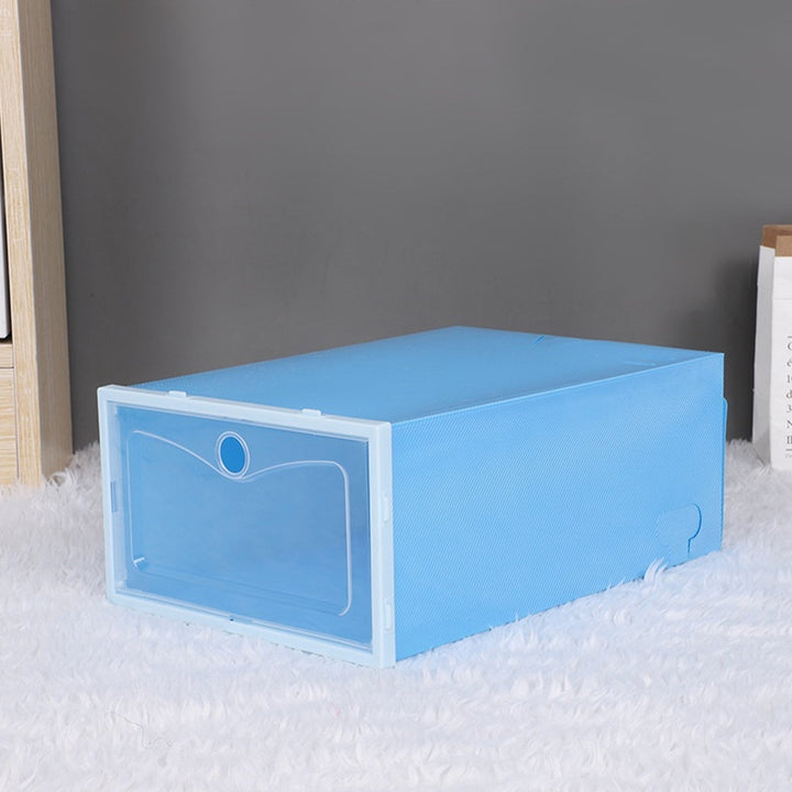 1 Layer Plastic Shoes Storage Box, Stackable Shoe Storage (1 pc / 32x21x12 CM) - TezCart